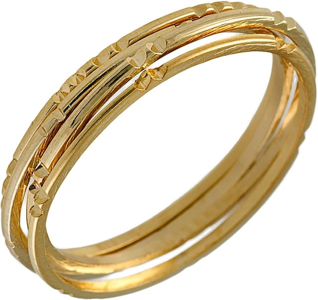 Set of 4 Gold rings,Stacking rings,knuckle rings,thin ring,tiny ring,size 6.5 US