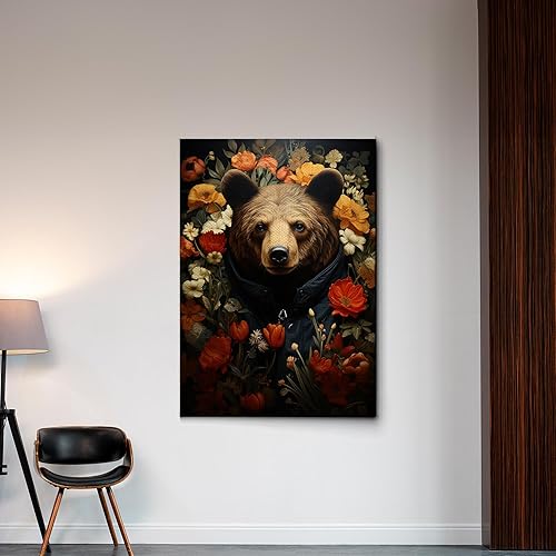 Miniatura 7 de Bear, Moon, And Star Nature Art Print, Folk Art, Bear Wall Art, Bear Wall Art Wood, Bear Wall Artwork, Moon Art, Decor Canvas, Art Decor