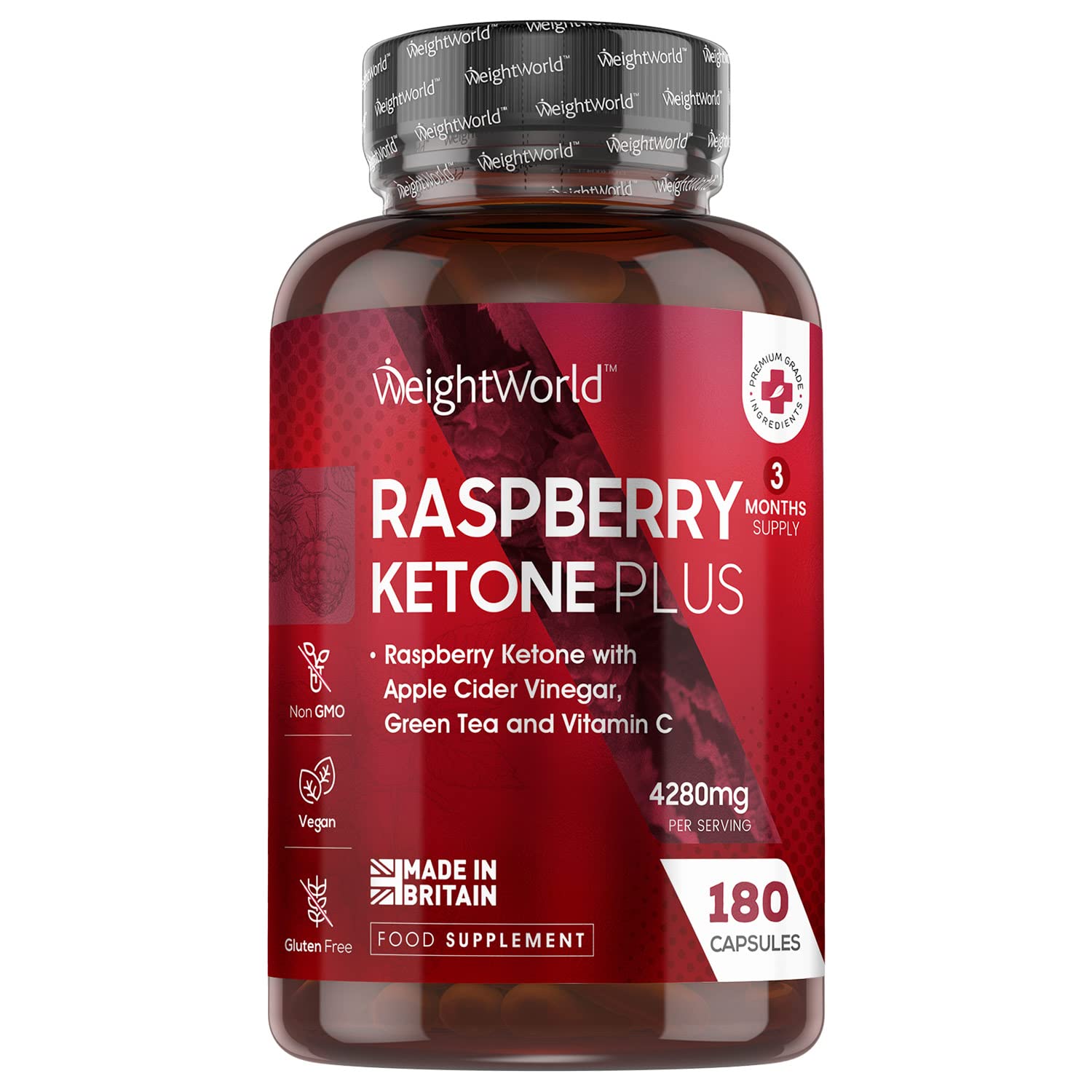 Buy Raspberry Ketone Plus 160mg (3200mg as 201) 180 Vegan Capsules