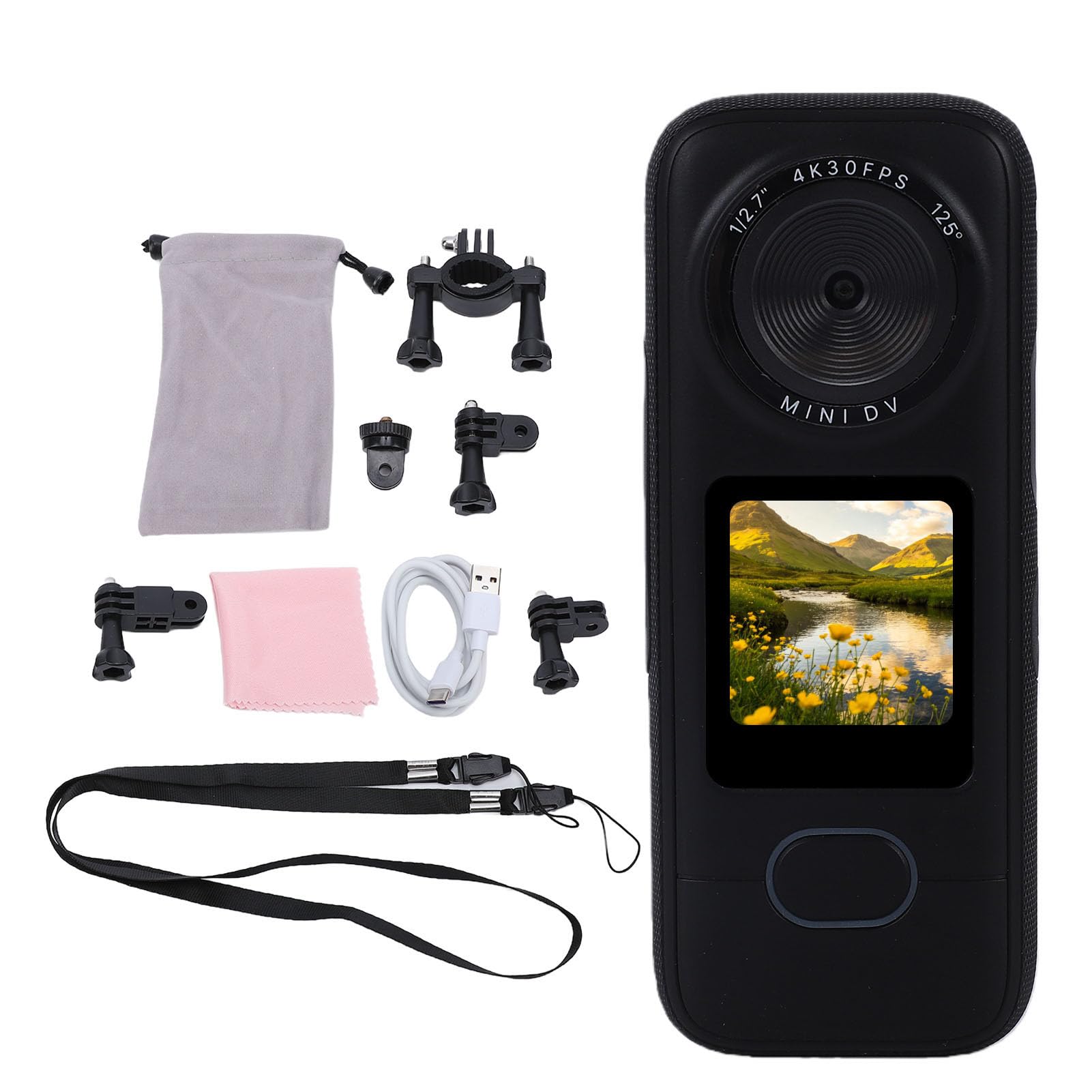 Tangxi Action Camera 4K, Videocamera con APP, Grandangolo da 64 MP e 125