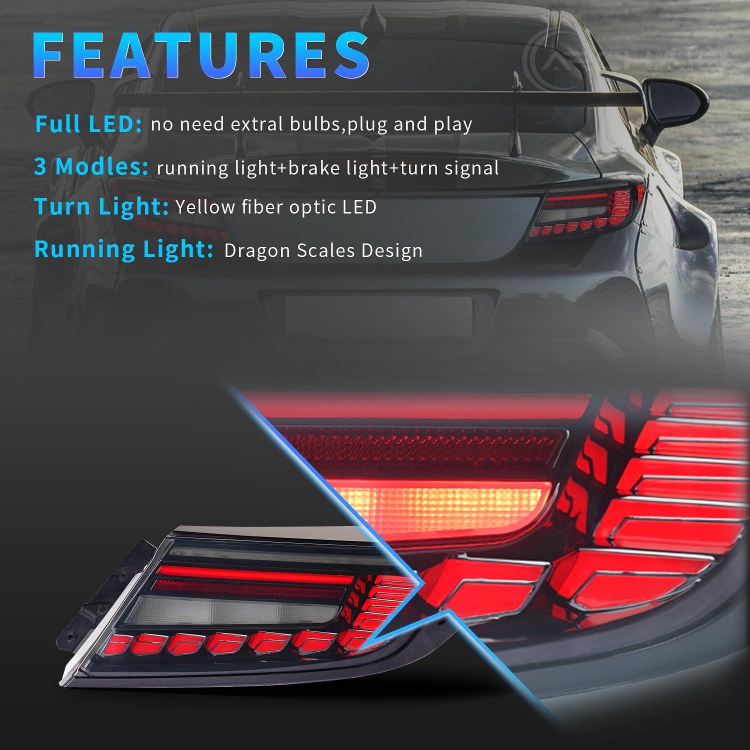 Amazon.com: Archaic Tail Lights Compatible for Toyota GR86