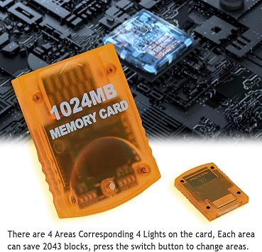 Mcbazel 1024MB(16344 Blocks) Memory Card for Gamecube and Wii Console