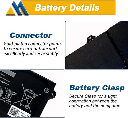 Miniatura 4 de 64Wh GRT01 - Batería de repuesto para laptop Dell Latitude 15 5521 5531 14 5421 5431 Precision 3470 3561 3571 Alienware m17 R5 AMD Series R05P0
