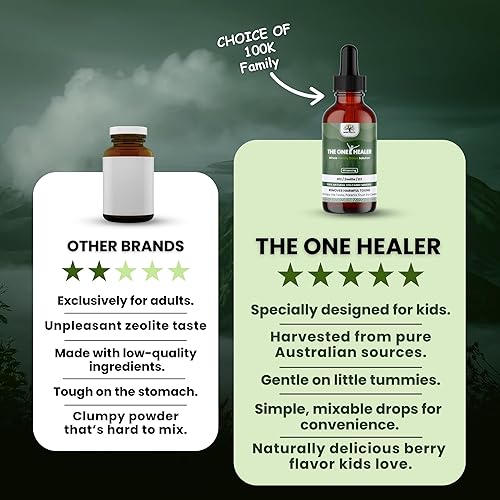 Miniatura 4 de The One Healer Zeolite Detox para niños y adultos, gotas de zeolita pura con metilo B12 y vitamina D3 para desintoxicación de metales pesados y