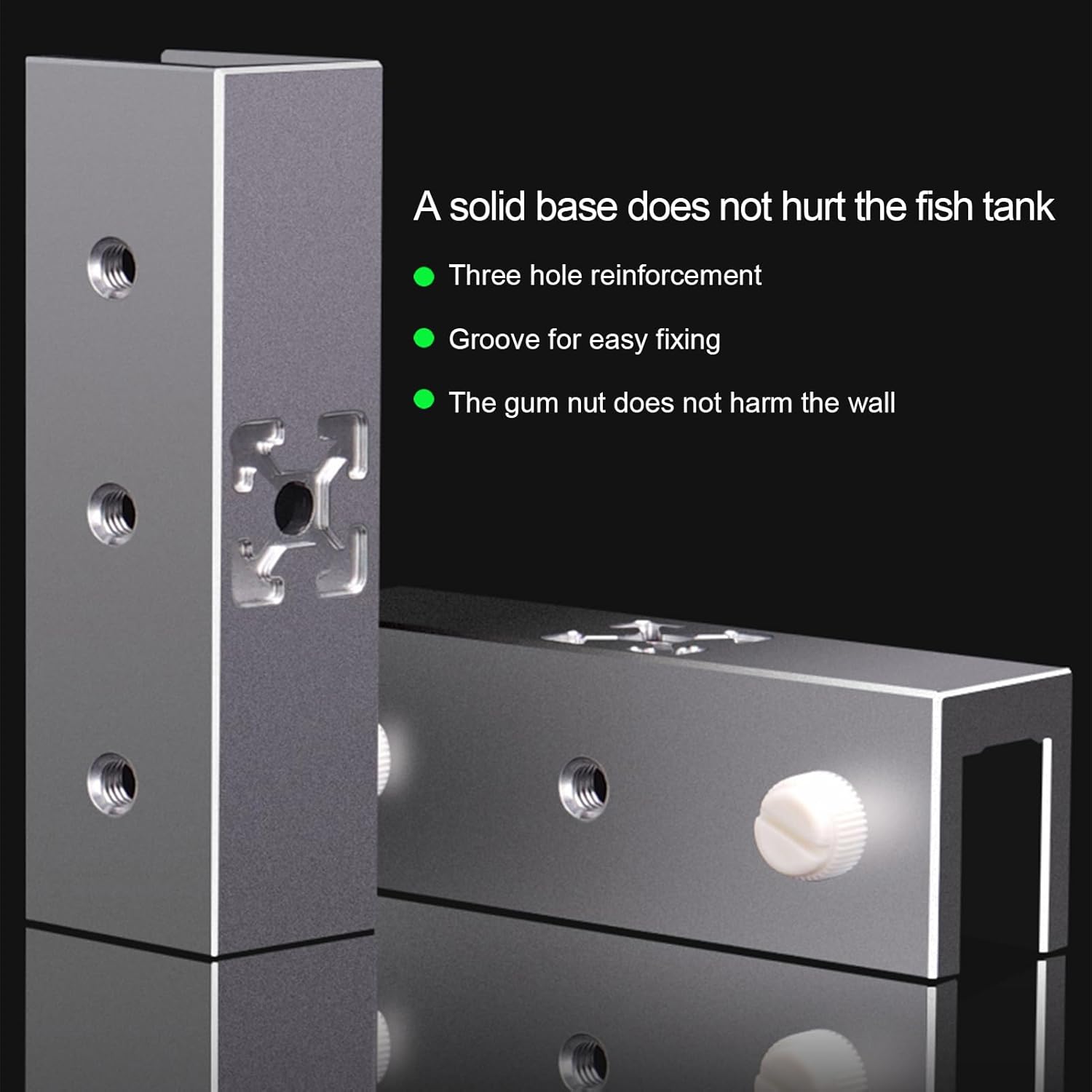 Reptile Lamp Stand, Aluminium Alloy, Adjustable, Lightweight, Easy Installation for Turtle Tank and Fish Tank