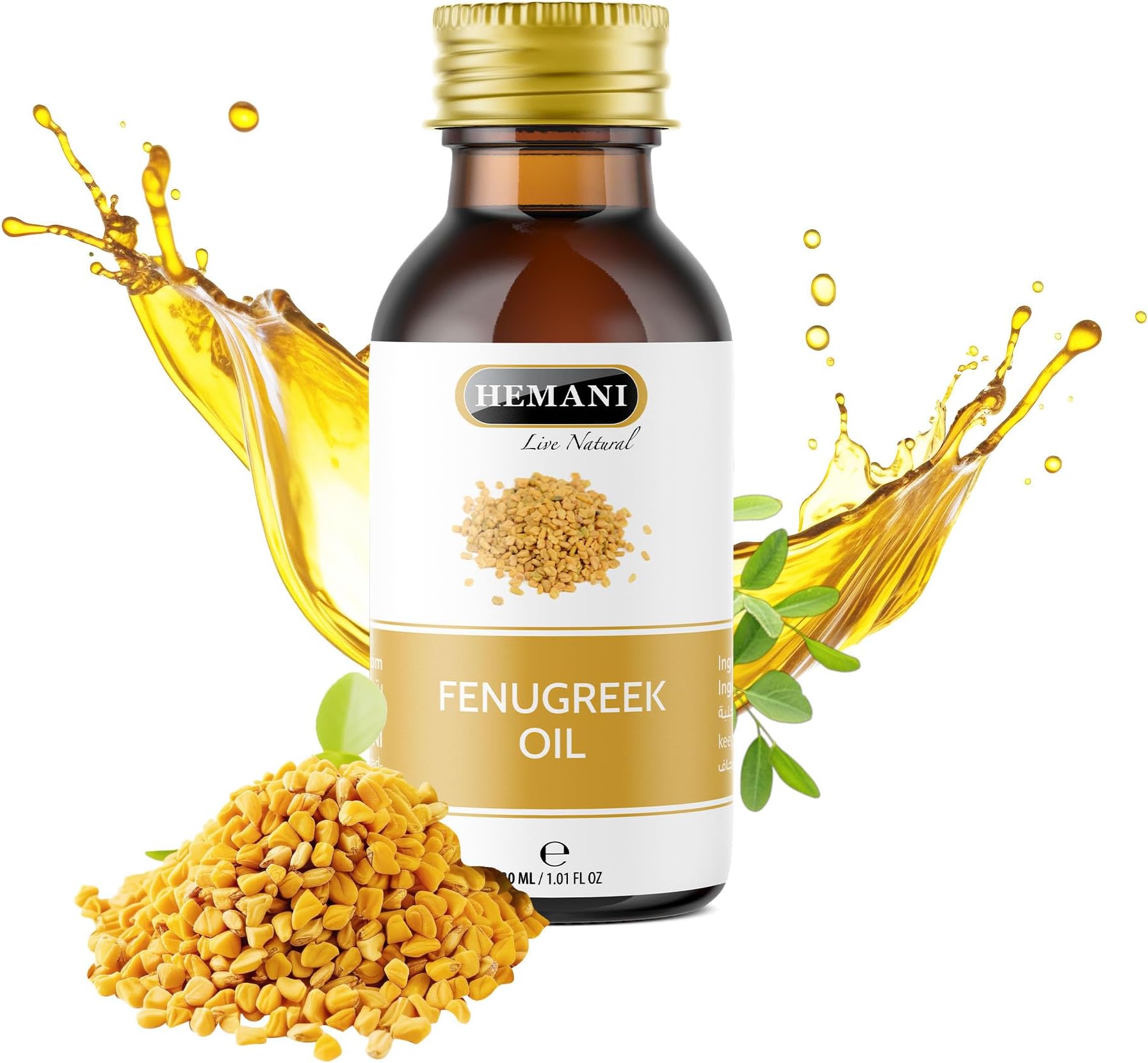 Fenugreek Oil 30ml (1 Fl Oz) - 100% Pure Natural | Traditional Hair Nourishing Oil | Natural Carrier Oil for Hair & Scalp