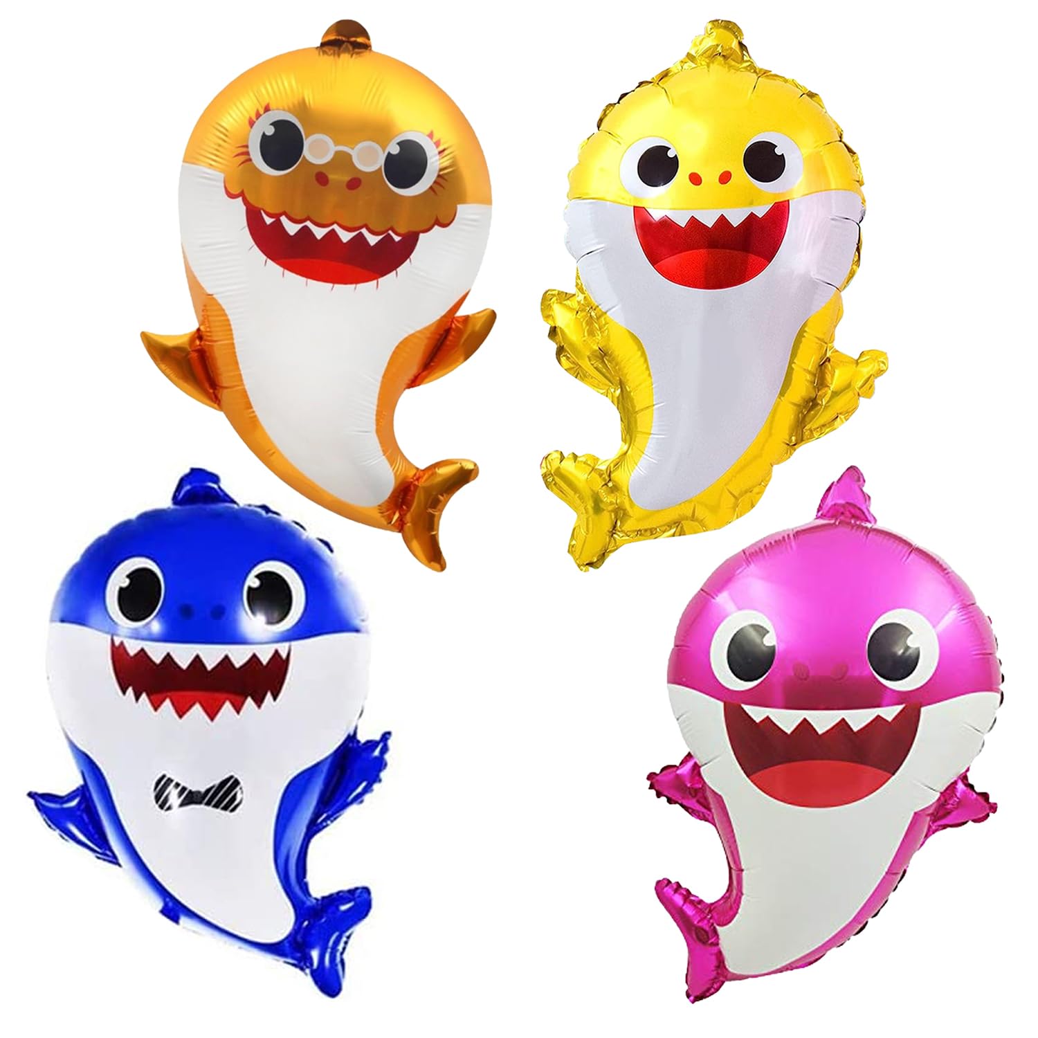 Rozi Decoration Baby Shark Theme Foil Balloons Combo Set Of 3 Pcs Baby Shark Family Balloons For Kids, Girls, Boys Theme Birthday Decorations, Baby Shower Party Décor, Kids Party Decoration, Assorted