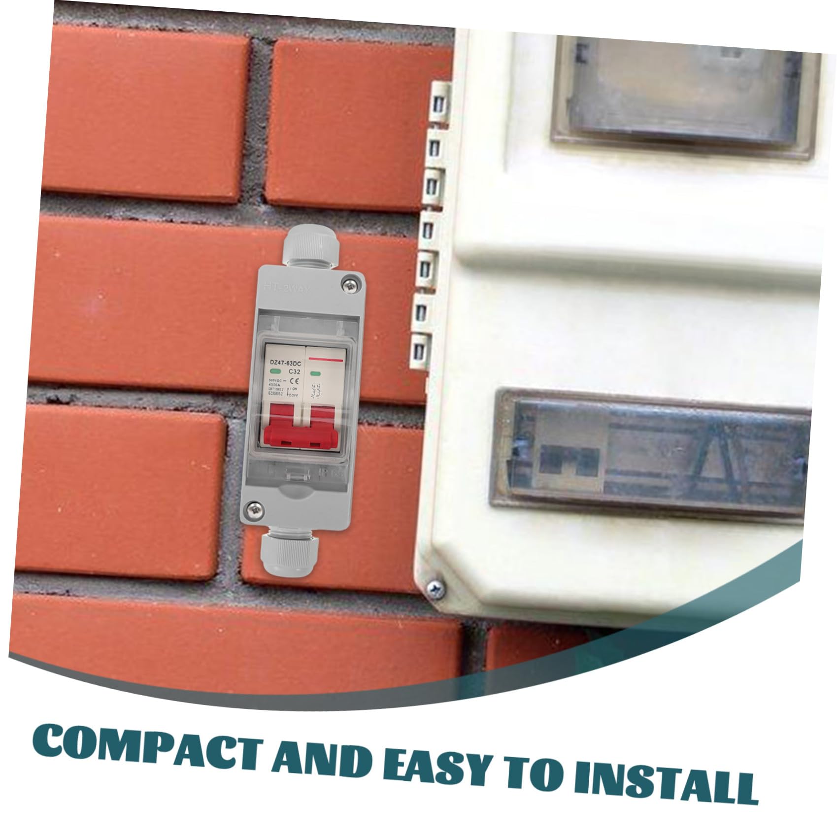 Operitacx 1 juego Caja de Distribución Eléctrica Solar Caja de Protección Exterior Eléctricas para Uso Interior y Exterior Diseño Duradero y Moderno Protección Confiable Plástico