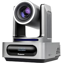 Tenveo NDI PTZ Camera, 30X Optical Zoom, AI Humanoid & Face Auto-Tracking, 1080P 60FPS, 3G-SDI HDMI USB3.0 LAN PoE, Tally Light & IP Display for Church Streaming Events Broadcast OBS YouTube