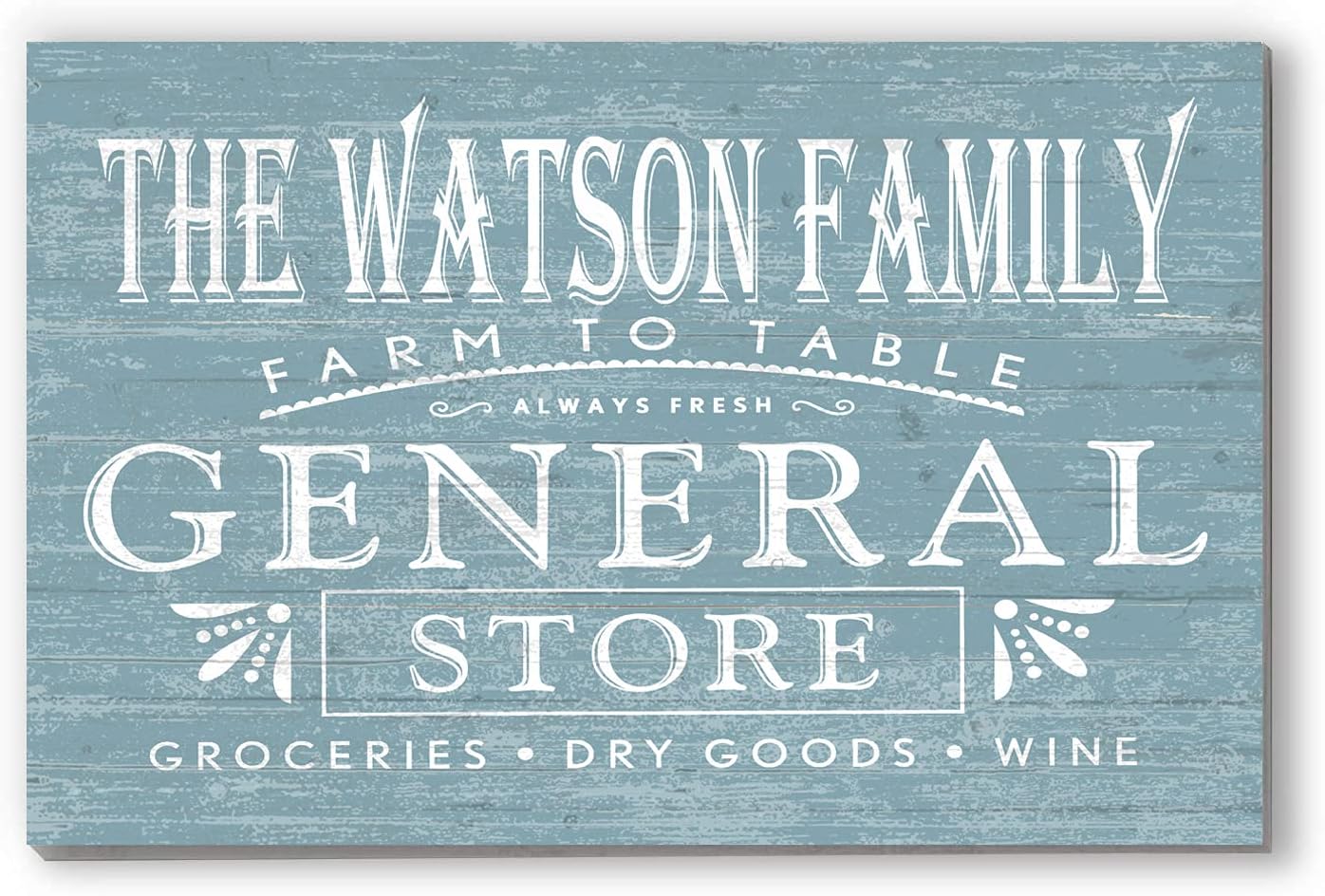 Personalized General Store Sign Kitchen or Pantry Sign for Mother's Day, Birthday, Couples Gift Idea (Green)
