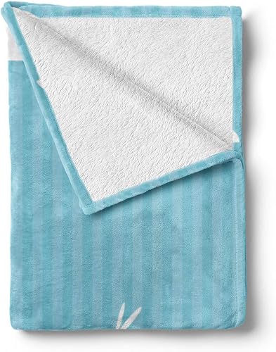 Miniatura 2 de Ambesonne Manta de libélula, sala de juegos, diseño floral de margaritas bajo cielo nublado, caricaturas de franela de forro polar, funda de sofá