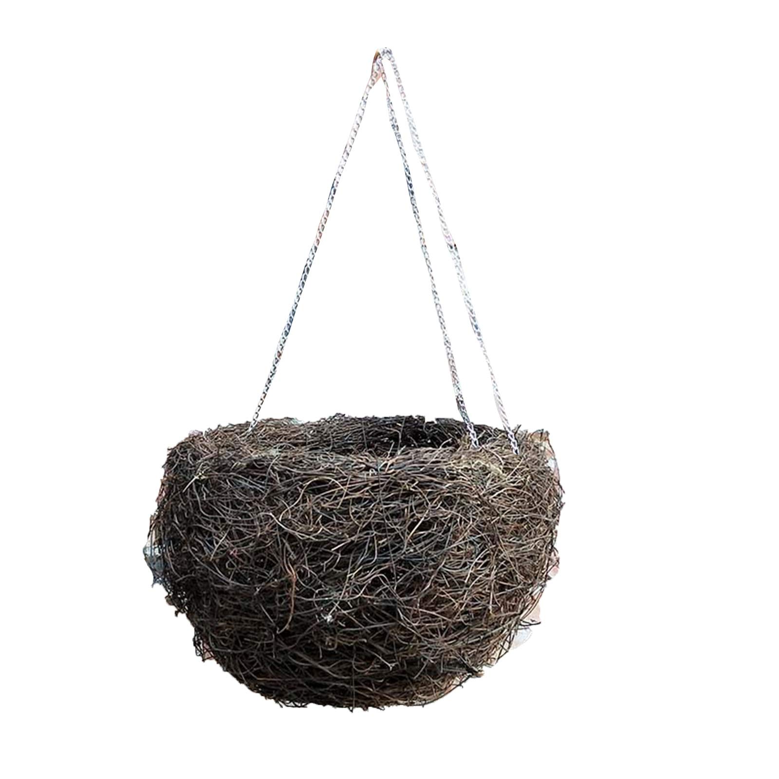 Nidos para PáJaros Nido de pájaro Tejido de ratán con cordón de Cadena, cálido de Invierno de Invierno Cría y Lugar de Descanso, diámetro 15 20 25 30 35 40 50 cm (Size : 30cm)