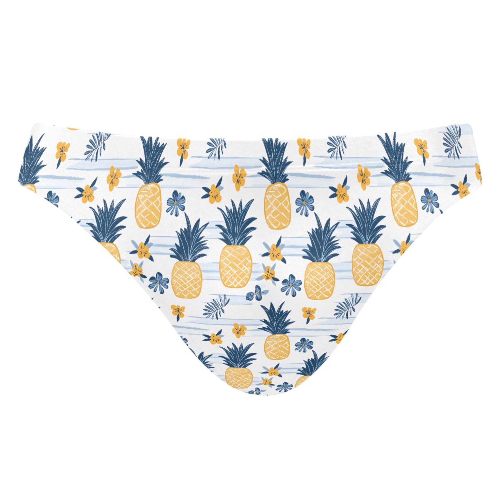 Pineapple Flowers Fruit Swim Briefs for Men Swimsuit Bikini Swimwear S B0403654