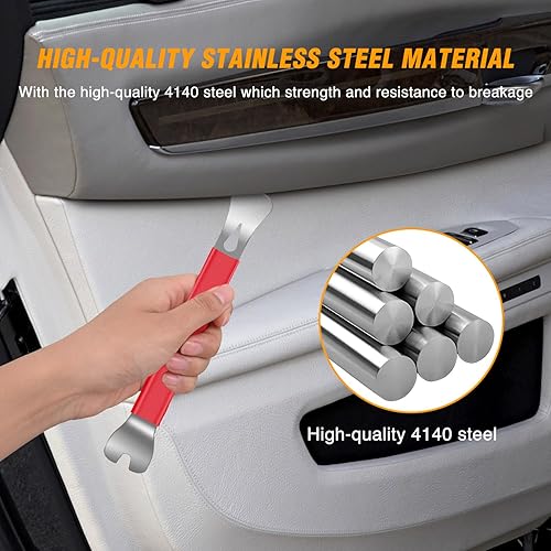 Miniatura 74 de GOOACC Kit de 5 piezas de herramientas para remover los clips de molduras de puertas y tablero de audio del automóvil sin rayar Azul