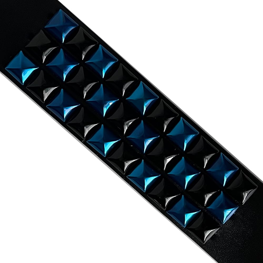 Amazon.com: Towefuur Color 3 Row Pyramid Stud Wristband Punk