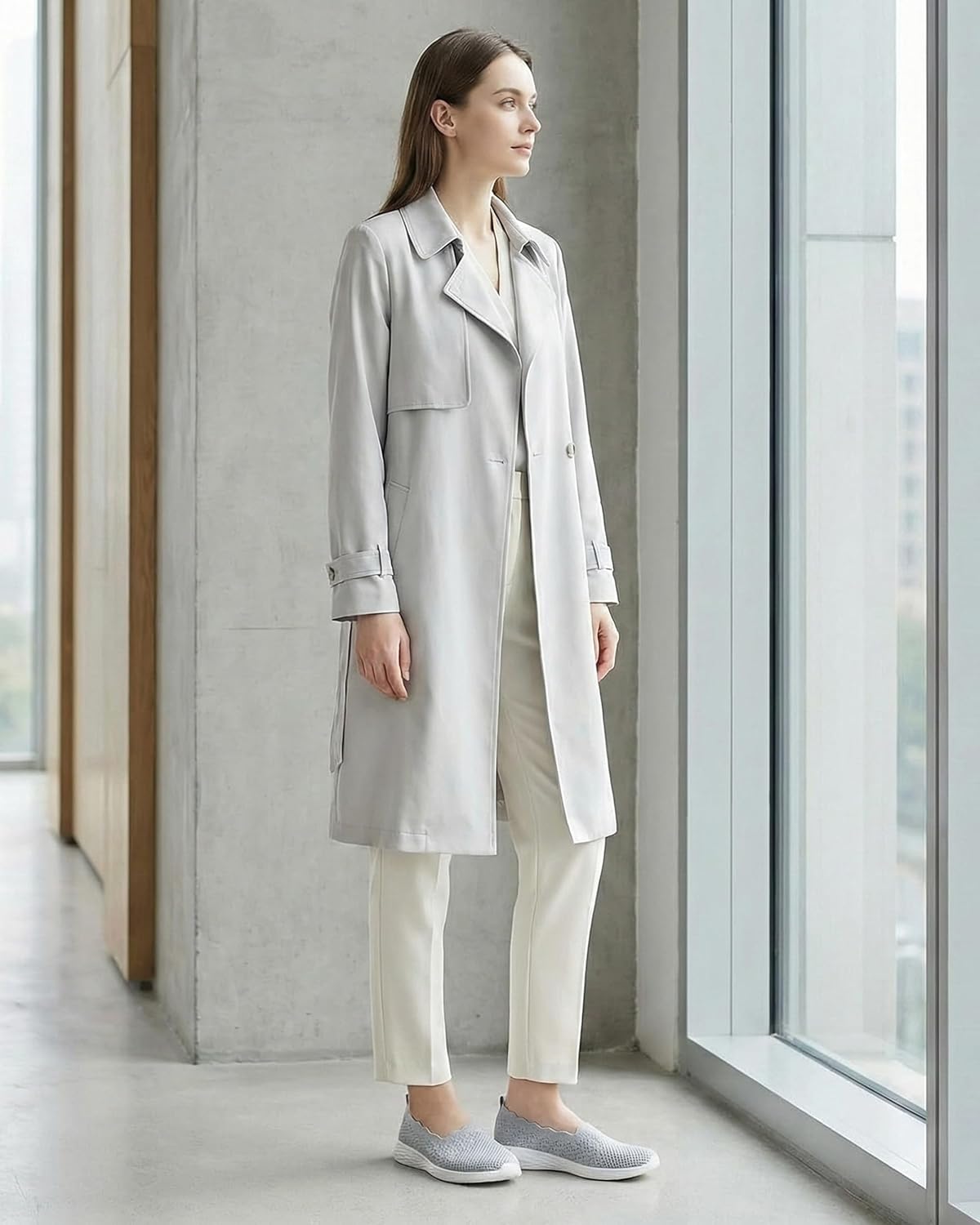 Puxowe Women's Casual Slip on Walking Flat Shoes-Lightweight Low-Top Knit Loafer Sneaker - Image 2