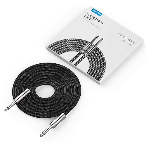 Miniatura 21 de New bee - Cable de guitarra de 6 pies, para instrumentos eléctrico, cable AMP para bajo, conector recto a recto de 1/4 para guitarra eléctrica, bajo