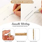30 Stylus en vrac Motivation Stylo en bois de bambou Merci Stylos stylos gel d'encre noire pour les fournitures scolaires de bureau à domicile