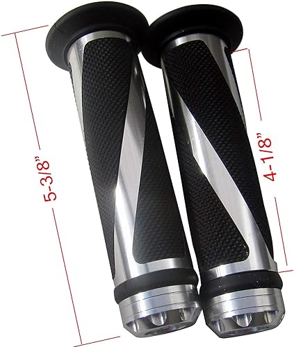 Miniatura 3 de Puños de gel para manillar de motocicleta de 0.866 in para Suzuki Vstrom 650 DL650A ABS, color plateado