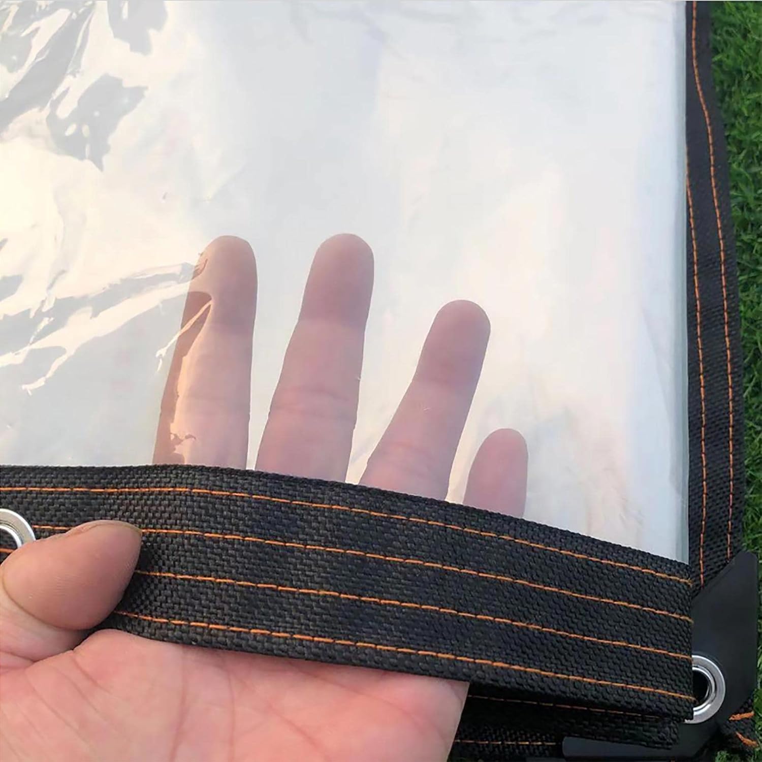 Waterproof Tarpaulin Sheet Ground Cover, Tarps Heavy Duty Waterproof With Metal Grommets,Dustproof Thicken Cover Tarp Transparent Tarpaulin,for Greenhouse Plant Cover, Opening Storage Garden Furniture