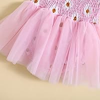 Vista 7 de Ropa de verano para bebé recién nacida, sin mangas, con estampado de margaritas, vestido de princesa con diadema