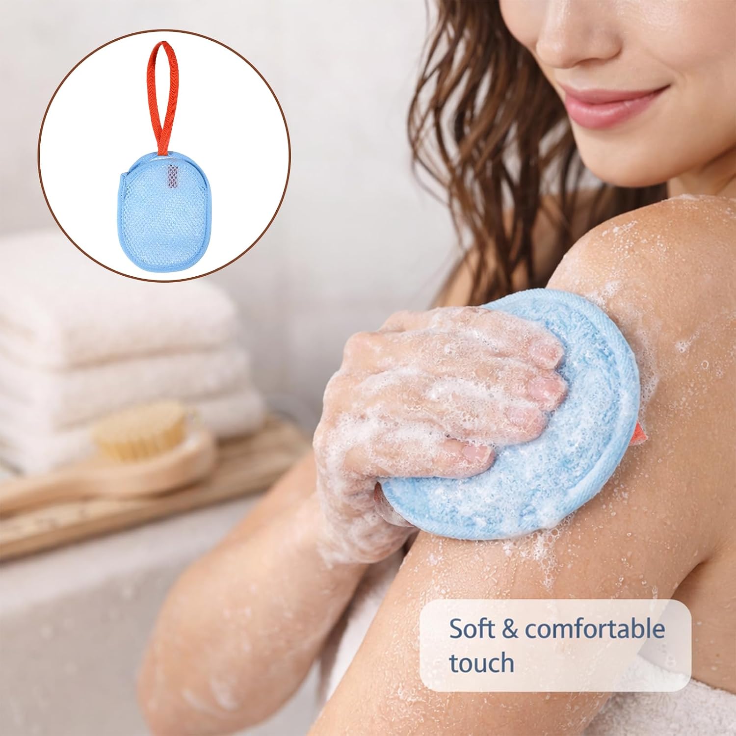 4Pcs Shower Bathing Accessories Soap Saver Bag Soap Scrubber Pouch
