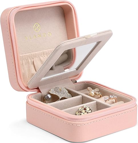 Caja de joyas portátil pequeña para viaje de Vlando