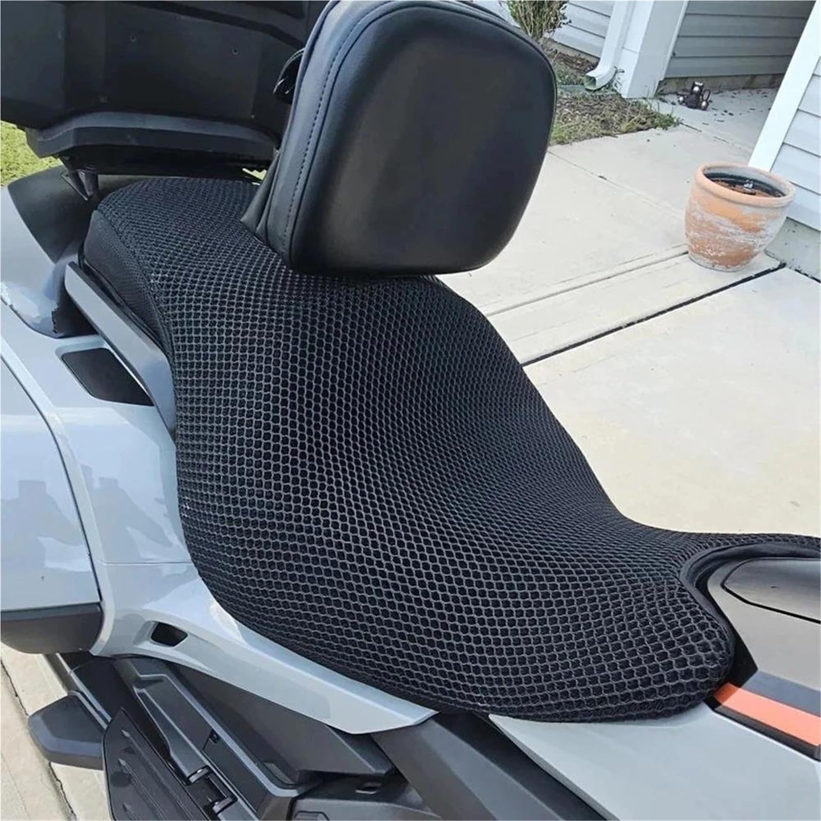 Coprisella Per Moto Cuscino Coprisella In Tessuto A Rete Antiscivolo Per Moto Per Goldwing GL 1800 GL1800 2018-2024, Traspirante E Impermeabile Coprisedile In Rete