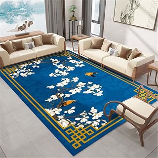 Områdesmattor för vardagsrum storlek kan anpassas ny kinesisk stil vardagsrum sovrum tunn matta lätt att ta hand om barnens sovrumsmatta 80 x 120 cm/0,6 m 7 tum x 3 fot 11 tum