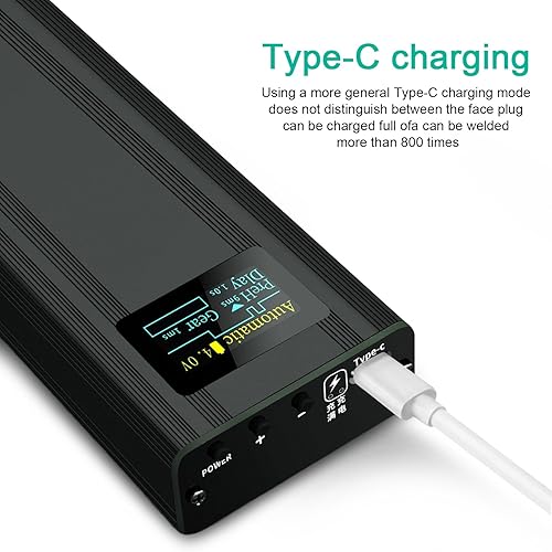 Miniatura 8 de Soldador por puntos, máquina portátil recargable de mano para batería 18650, soldadura por puntos DIY con 80 engranajes ajustables