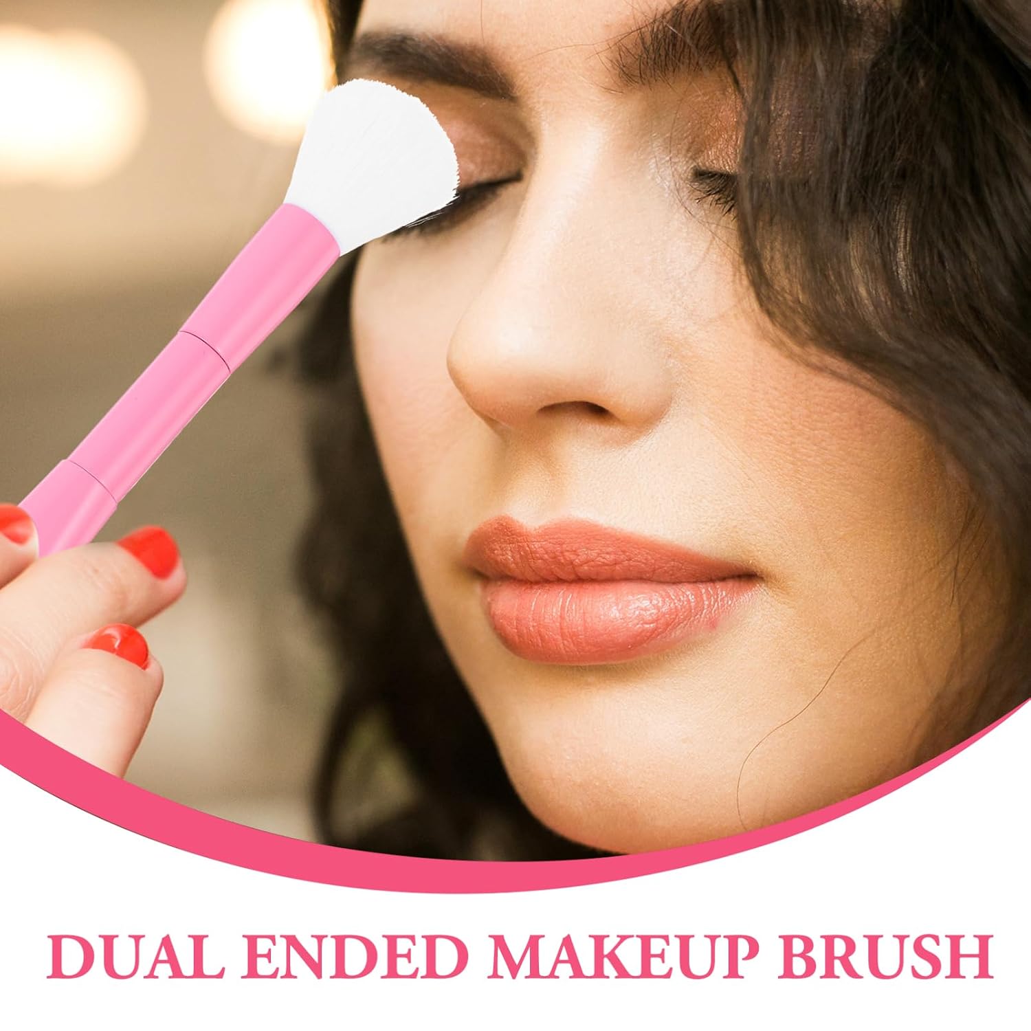 Portable Highlighter Stick Powder Brush Contour Blush Foundation Brush Makeup Supply for Women