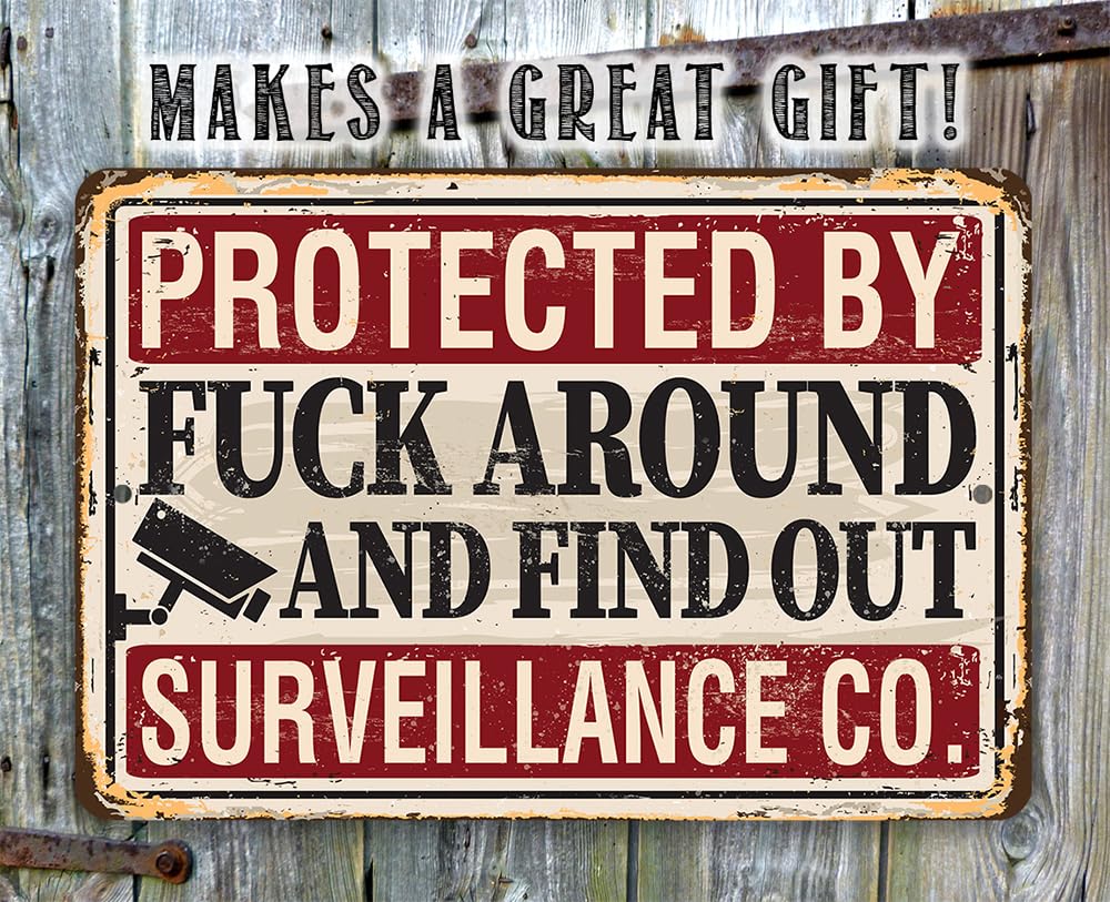 Amazon.com: Protected by Fuck Around and Find Out-Metal Sign