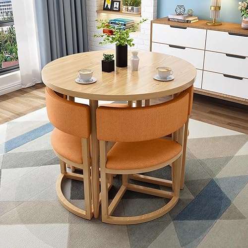Miniatura 11 de YVYKFZD Round Conference Table, Small Office Reception Room Club Table, Business Conference Room Table and Chair, Simple Kitchen Dining Table Set