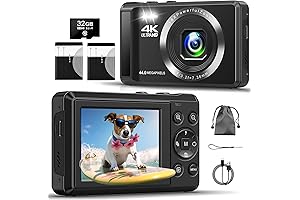 Point and Shoot 4K Digital Camera for Teen Photography