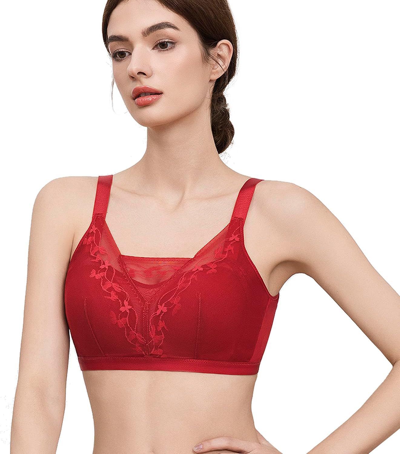 Pockets Bra with Big Open for Women Silicone Breast Prosthesis high-end Material Simple Design SY2514