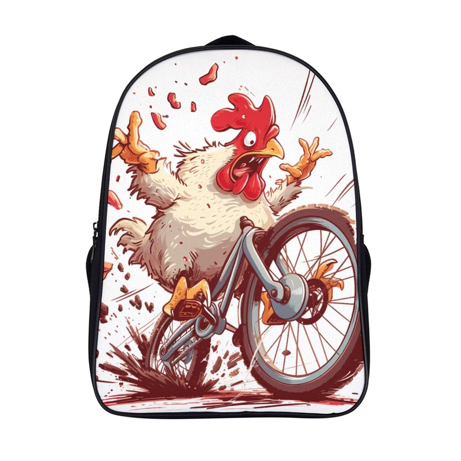 ZHUICHENG Cock Escolar Mochila Entre Mochila Estampada Bolsa De Impermeable Respirable Material De Lienzo Poliéster Para Niños Niñas Estudiantes Adolescentes 40x28x16cm