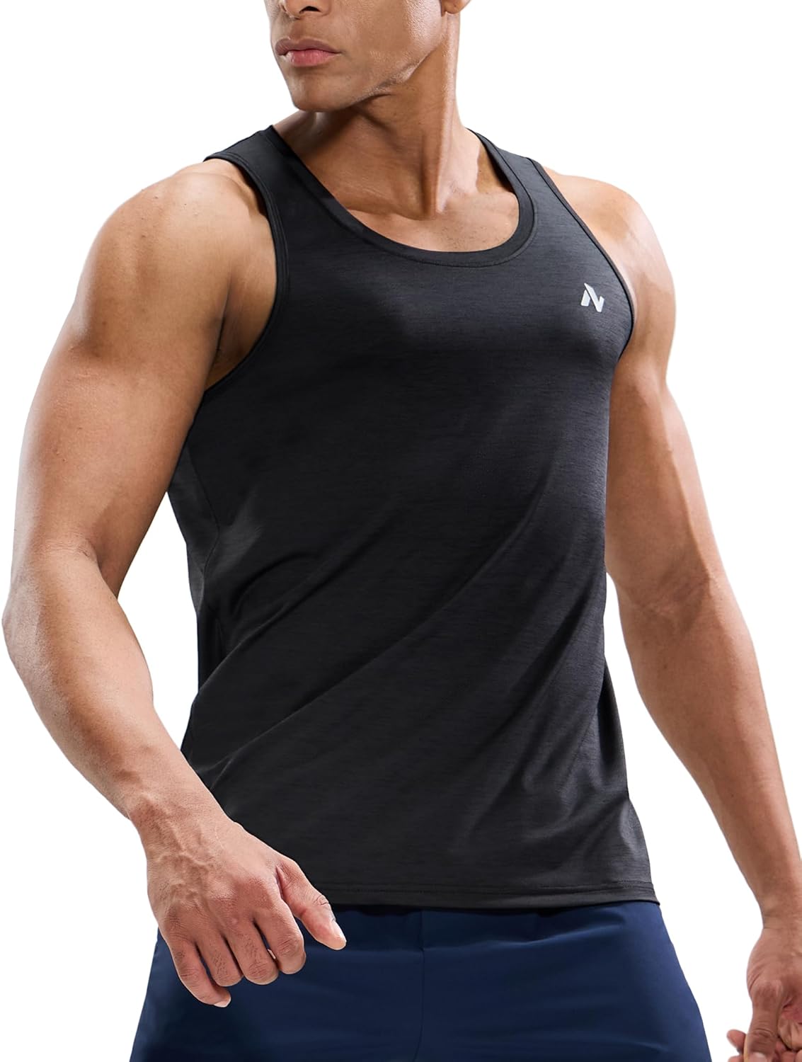 Nepest Mens Sleeveless Workout Running Tank Top Dry Fit Athletic Gym Sport Beach Muscle Bodybuilding Shirts