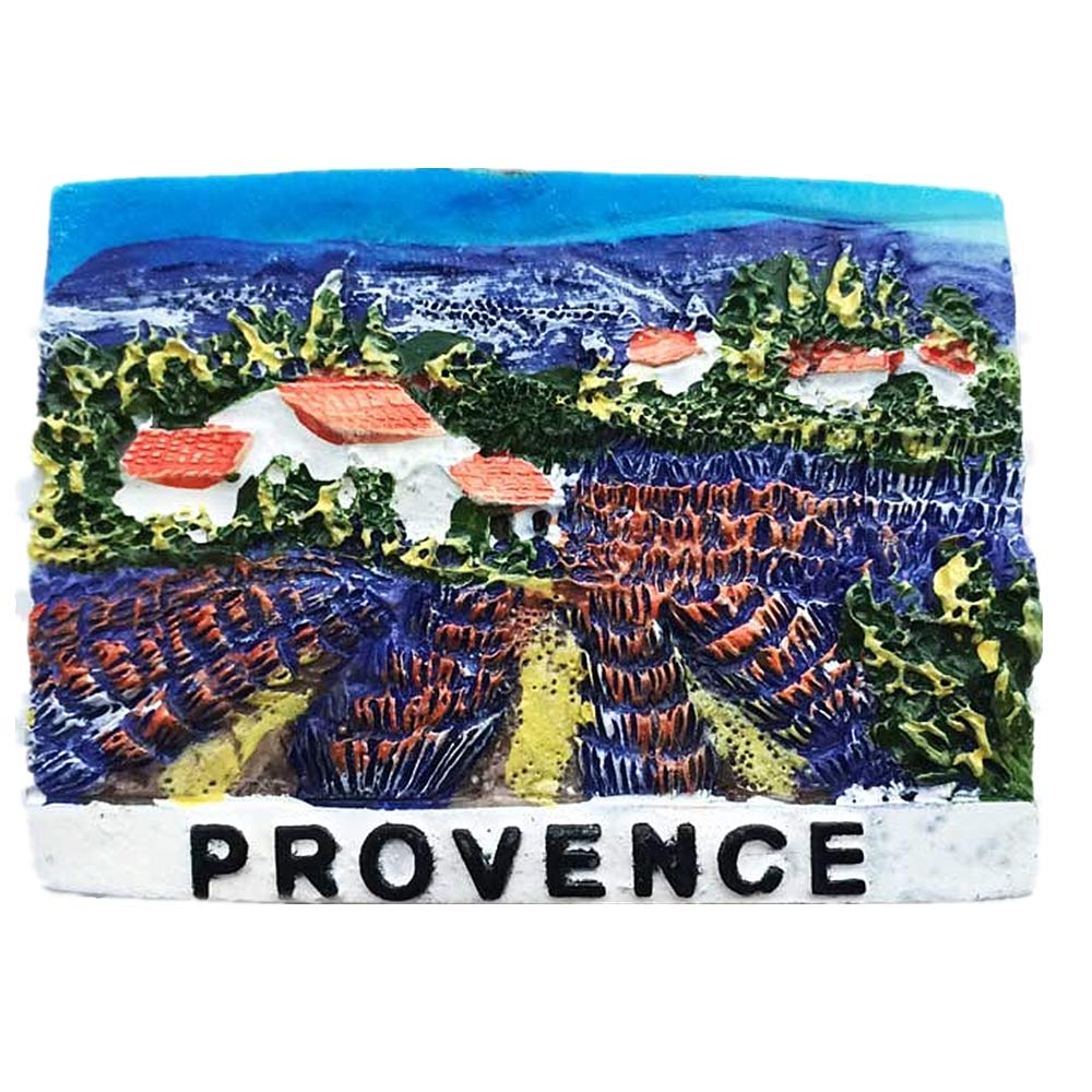 Muyu Magnet Paris Lavender Provence France 3D Fridge Magnet Souvenir Gift, Home & Kitchen Decoration Magnetic Sticker Provence France Refrigerator Magnet Collection