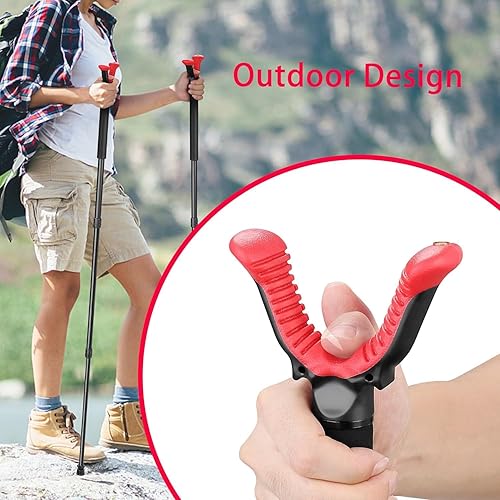 Miniatura 10 de Zeadio Reposapiés de palo de tiro monopie con agarre de espuma de alta densidad, pata de bloqueo estilo giro y cabezal de descanso de yugo en V que