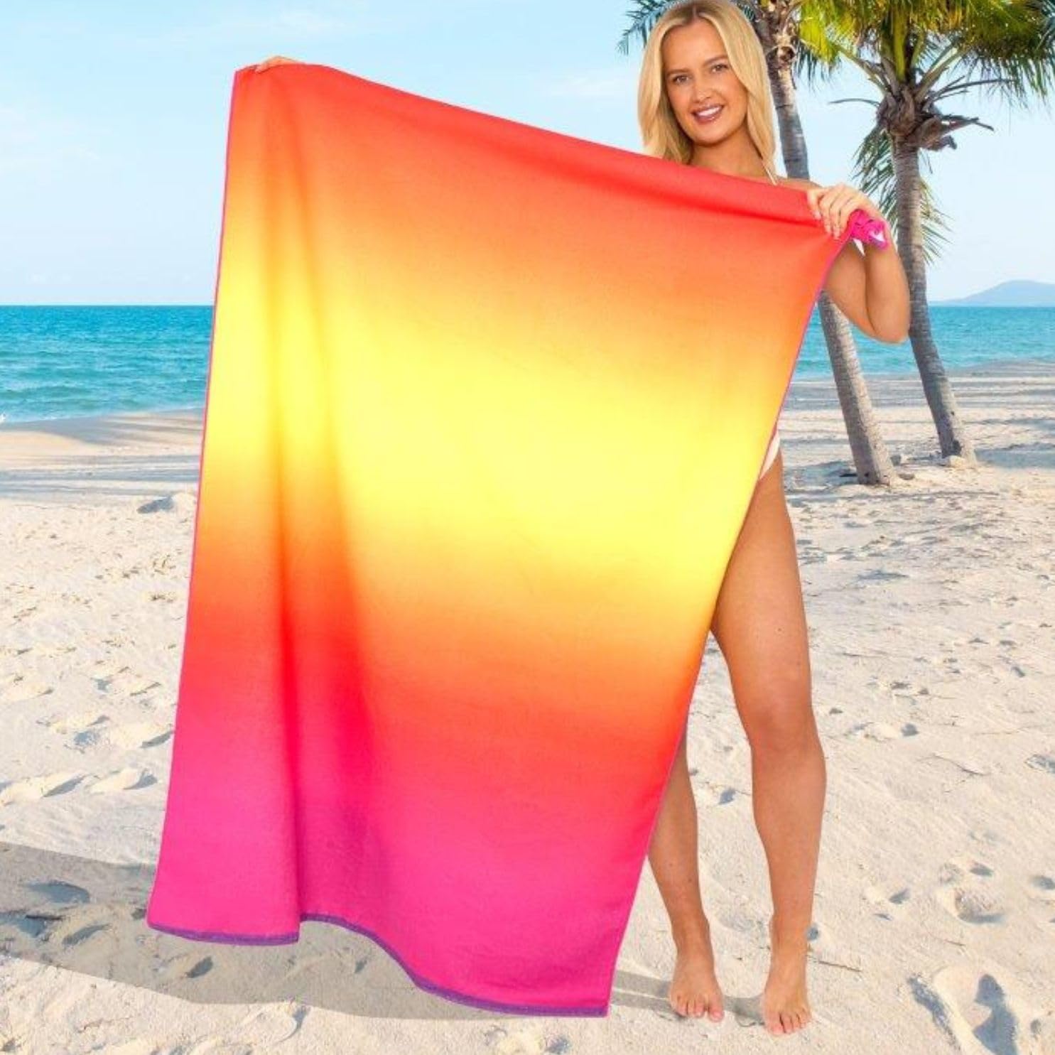 GC GAVENO CAVAILIA Extra Large Beach Towel for Adults - Quick Dry Microfibre Printed Beach Towels - Super Absorbent Beach Towel for Swim (180 x 100 cm) - (1 Piece) Soft, Sand Free,Lightweight - Multi — view 32