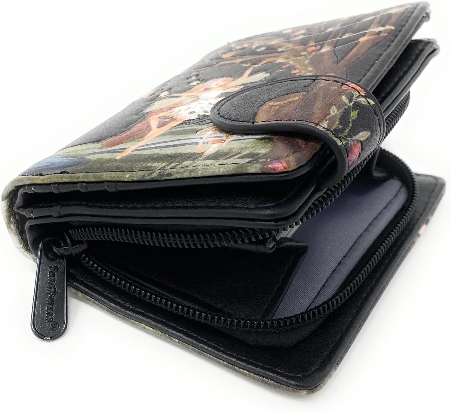 Shag Wear Fairy Forest Small Enchanted Wallet for Women and Teen Girls 4.5" Black