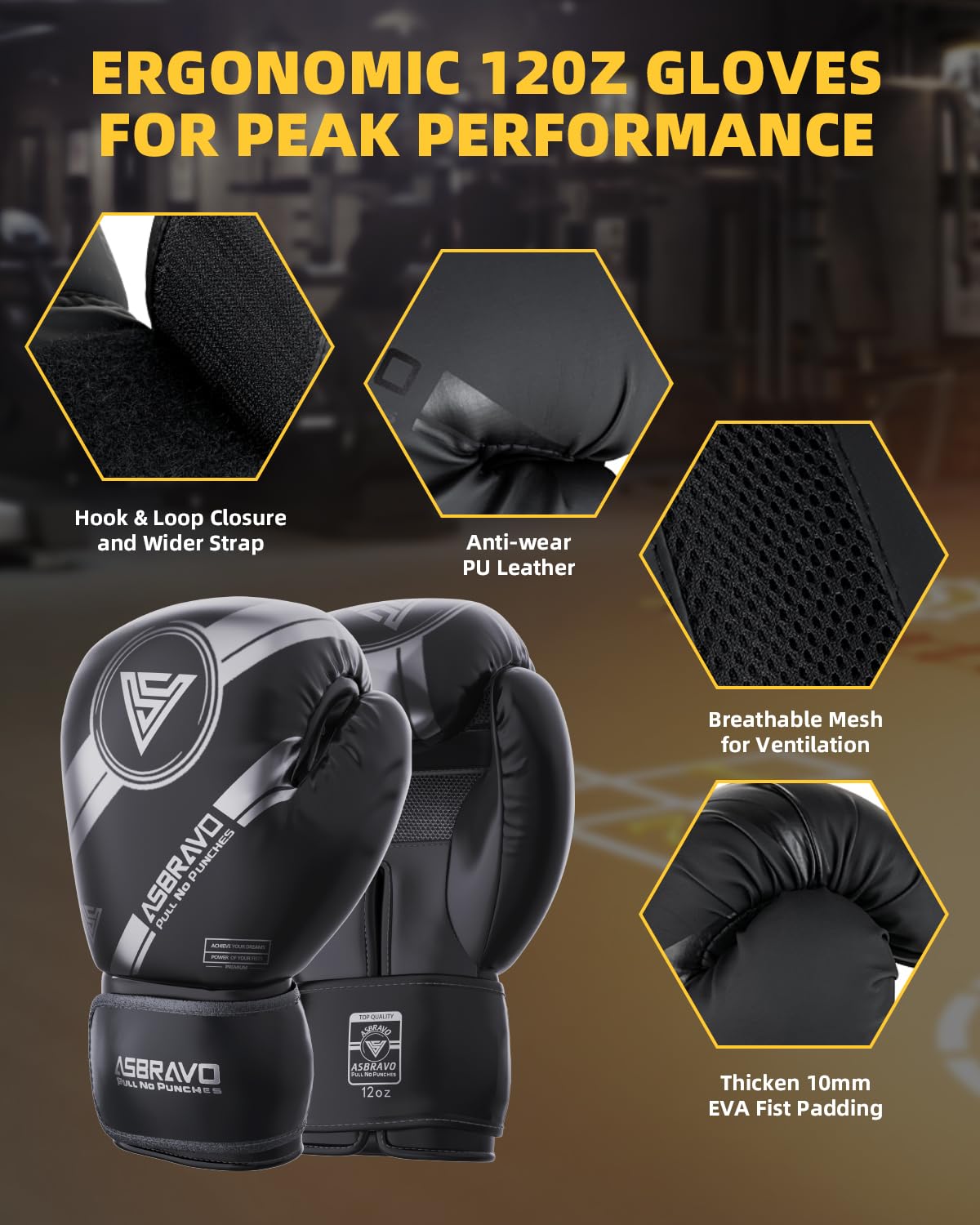 Boxsack für Erwachsene, 4ft Oxford Heavy Boxing Bag Set 12OZ Handschuhe für MMA Muay Thai Kickboxing Training Home Gym, Martial Art (ungefüllt)
