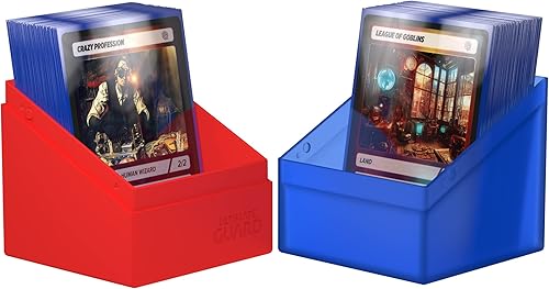 Miniatura 4 de Ultimate Guard Boulder Synergy 100+, funda para 100 tarjetas TCG de doble manga, color azulrojo, almacenamiento seguro y duradero para juegos de
