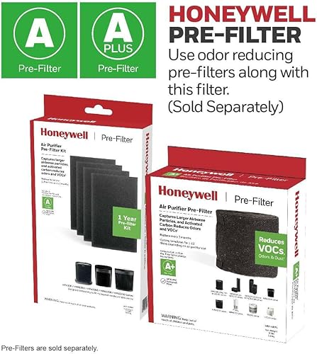 Miniatura 8 de Honeywell filtro R True HEPA de repuesto, 1 paquete de 3 filtros, NA, Paquete de 1