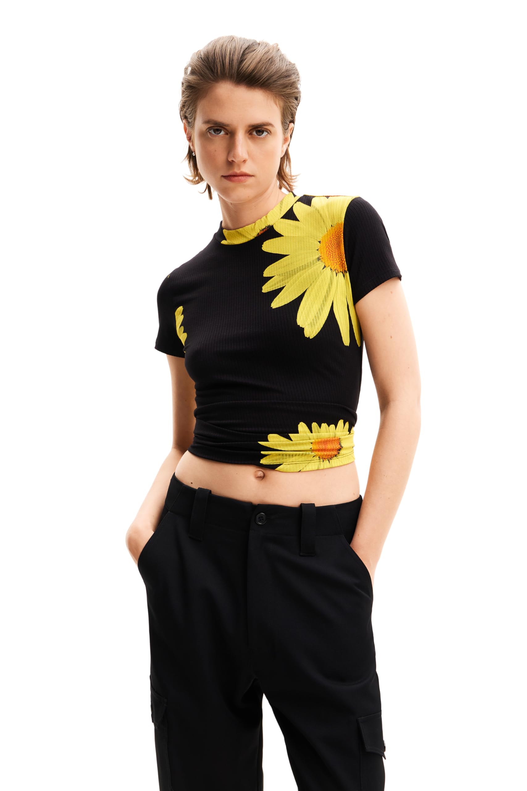 Desigual Damen Schwarz Ts_margaritas Blouse, Xl Eu