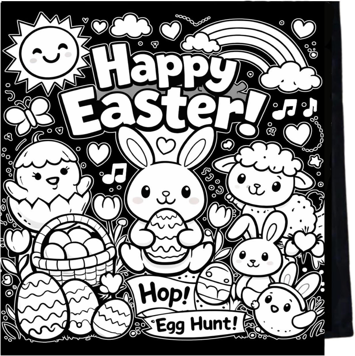 SHAIMIOU DIY Coloring Blanket, Color Your Own Customizable Washable Blankets Holiday Decorations for Easter with 24Pcs Colored (T-4)