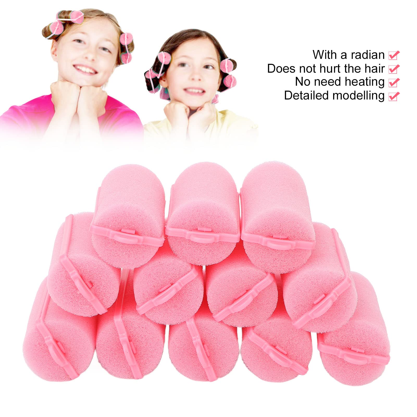 12 Pcs Foam Sponge Hair Curlers, Self Grip Hair Curlers Flexible Sleeping Curlers DIY Hair Styling Hairdressing Tools for Women Girls - Image 3