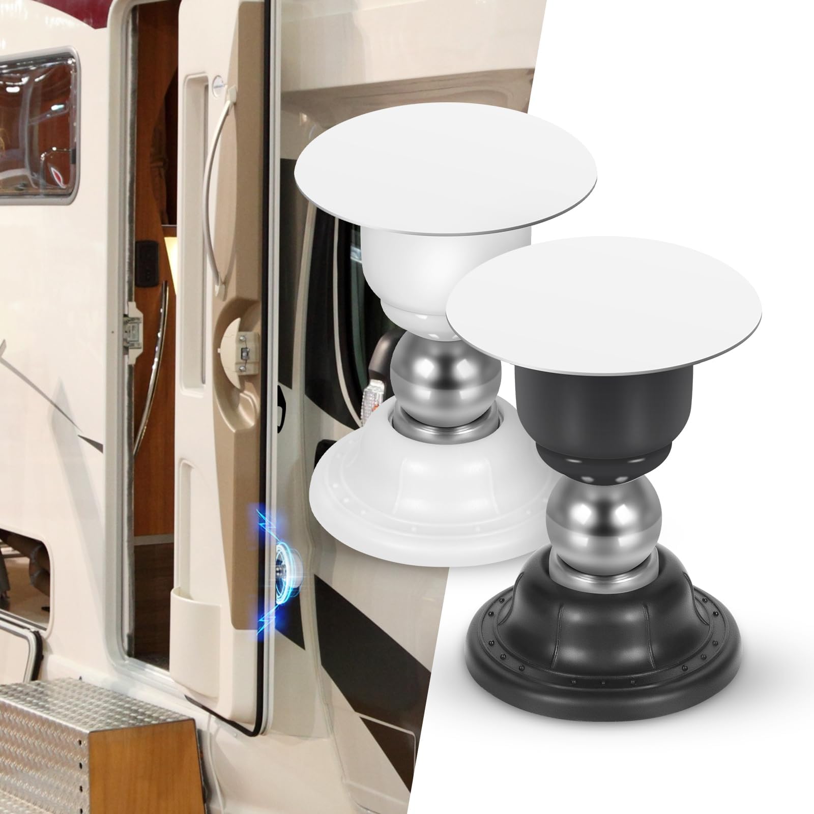 Biced RV Door Holder, Upgraded 2 Packs Magnetic RV Door, 20% Up Magnetism Baggage Door Catch, Easy to Install Door Latch, RV Accessories for Inside Outside Camper Cargo Trailer Home