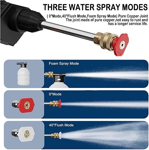Vista 5 de Hidrolavadora de agua Easy Jet, hidrolavadora, lavadora de energía inalámbrica, hidrolavadora portátil 6 en 1, pistola de agua inalámbrica de alta
