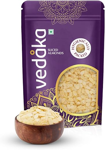 Amazon Brand-Vedaka |Sliced Premium California Almonds|For Cooking, Baking and Garnishes|High Protein and Fiber| 200g